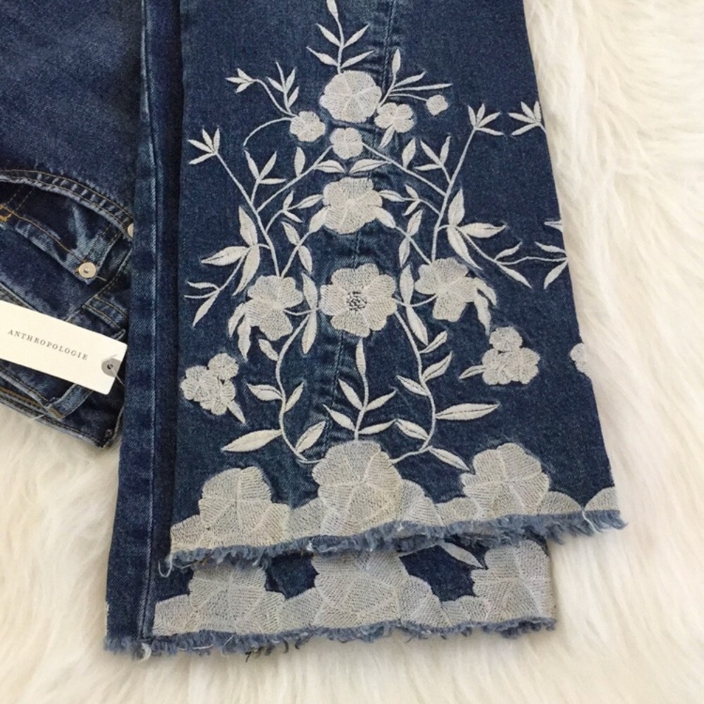 Anthro Pilcro floral flared crop—25 NWT - Picture 6 of 7